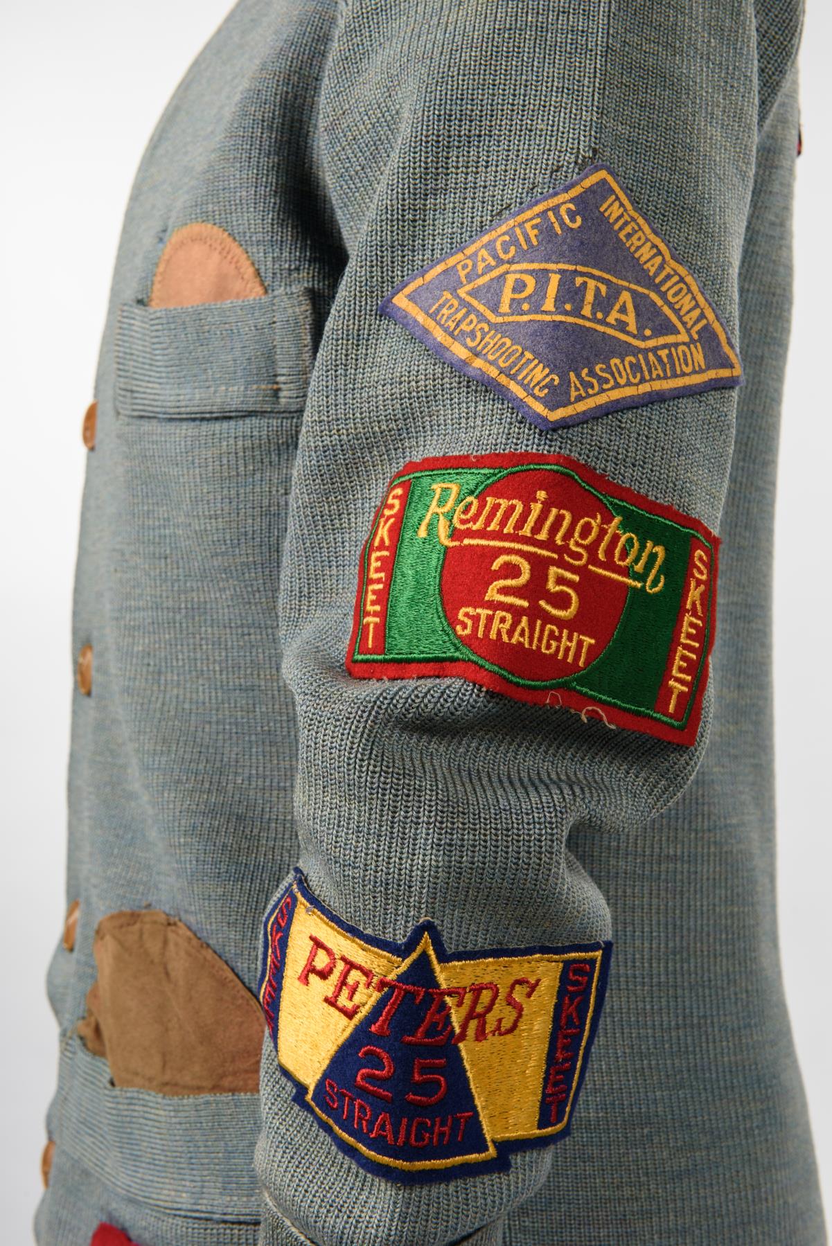 Image of Blue skeet shooting sweater, ca. 1940s